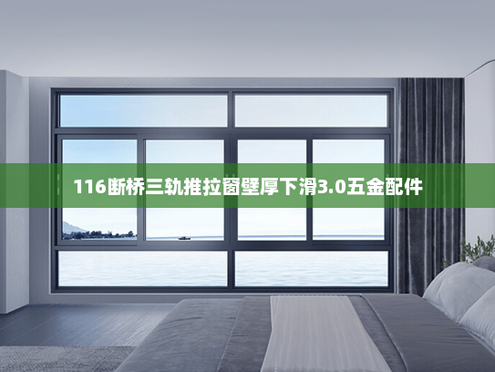 116断桥三轨推拉窗壁厚下滑3.0五金配件